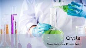  Presentation with industry safety - Slide deck having blue gloves and a safety background and a light blue colored foreground