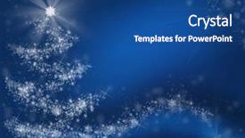  Presentation with christmas border design - PPT theme enhanced with blue gold - abstract border frame has vintage background and a ocean colored foreground