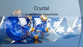  Presentation with blue ribbon - Amazing slides having blue gold - christmas decoration balsl with ribbon backdrop and a light blue colored foreground