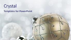  Presentation with decoration - PPT layouts with blue gold - christmas decoration background and a sky blue colored foreground