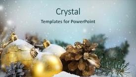  Presentation with christmas card - Amazing presentation theme having blue gold - christmas gift card backdrop and a sky blue colored foreground