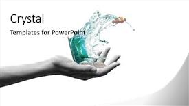  Presentation with laptop screen frame - Slide set enhanced with blue gold - close up of laptop background and a white colored foreground