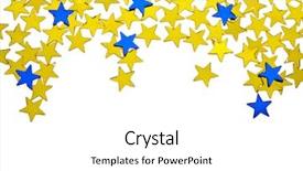  Presentation with gold star - Amazing slides having blue gold abstract - christmas star on a white backdrop and a white colored foreground