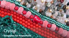  Presentation with marketing mix loyalty - PPT theme featuring blue gold abstract - jewelry mix background and a ocean colored foreground