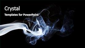  Presentation with red and blue smoke - Beautiful presentation design featuring blue-gray-smoke-flowing-horizontally backdrop and a black colored foreground