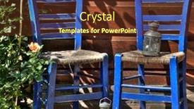  Presentation with lanterns - Theme having blue-greek-chairs-outdoor background and a tawny brown colored foreground