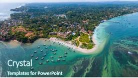  Presentation with sri lanka - Colorful presentation design enhanced with blue green - aerial panorama of the south backdrop and a ocean colored foreground