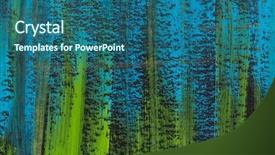  Presentation with green watercolor paper texture - PPT theme having blue green and black watercolor background and a ocean colored foreground