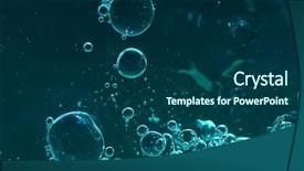  Presentation with underwater - PPT theme having blue green circle - bubbles underwater background and a ocean colored foreground