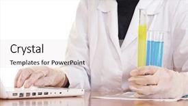  Presentation with computational chemistry science biology medicine - Colorful PPT theme enhanced with blue green environmental scientific - science chemistry classes backdrop and a  colored foreground