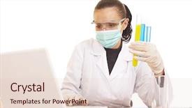  Presentation with computational chemistry science biology medicine - PPT theme featuring blue green environmental scientific - science chemistry classes background and a  colored foreground