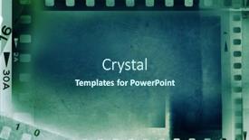  Presentation with frames blue green - Slide deck having blue-green-film-strip-negative background and a ocean colored foreground