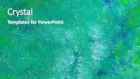  Presentation with painting - Amazing slides having blue green oil painting texture backdrop and a teal colored foreground