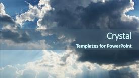  Presentation with climate change dramatic - Beautiful PPT layouts featuring blue grey - dramatic sky background backdrop and a ocean colored foreground