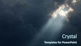  Presentation with stormy sky and dark clouds - Audience pleasing slides consisting of blue grey - stormy sky with a dramatic backdrop and a navy blue colored foreground