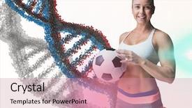  Presentation with red white grey - Slide set consisting of blue grey and red dna background and a coral colored foreground