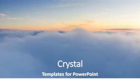  Presentation with sunrise - Slide deck enhanced with blue grey orange - beautiful sunrise cloudy sky background and a teal colored foreground