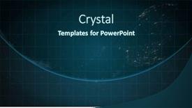  Presentation with cloud computing - Presentation having blue-grid-over-part background and a navy blue colored foreground