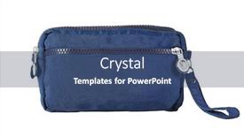  Presentation with bag - Presentation theme consisting of blue-hand-bag-with-handle background and a ocean colored foreground