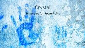  Presentation with cement - Beautiful slides featuring blue-handprint-on-a-white backdrop and a sky blue colored foreground