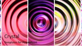  Presentation with abstract circles - PPT layouts enhanced with blue hd - abstract backgrounds with defocused concentric background and a coral colored foreground