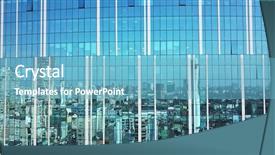  Presentation with modern building - Audience pleasing slide deck consisting of blue hd - aerial shot of modern office backdrop and a light blue colored foreground