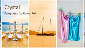  Presentation with resort - Slide deck consisting of blue hd - sea resort -- set background and a lemonade colored foreground