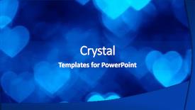  Presentation with shape - Amazing presentation theme having blue heart shape holiday photo backdrop and a royal blue colored foreground