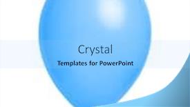  Presentation with helium - Cool new presentation design with blue-helium-balloon-isolated backdrop and a light blue colored foreground