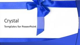  Presentation with holiday - Slide deck consisting of blue holiday bow on white background and a white colored foreground