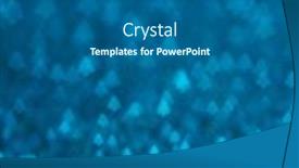  Presentation with blurred bokeh - PPT theme enhanced with blue-holiday-glitter-background background and a ocean colored foreground
