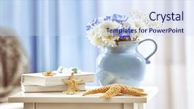  Presentation with hospital bedside - Presentation theme having blue home decor on bedside background and a sky blue colored foreground