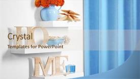  Presentation with decor - Theme consisting of blue home decor background and a lemonade colored foreground