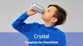  Presentation with soda - Cool new presentation design with blue hoodie drinking soda backdrop and a cobalt blue colored foreground