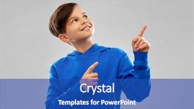  Presentation with upwards - Amazing presentation design having blue hoodie pointing fingers upwards backdrop and a  colored foreground