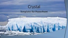  Presentation with antarctic - Cool new slides with blue ice - antarctic iceberg in the snow backdrop and a light blue colored foreground