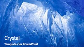  Presentation with ice blue - Colorful presentation theme enhanced with blue ice cave covered backdrop and a teal colored foreground