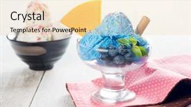  Presentation with ice blue - Colorful PPT layouts enhanced with blue ice cream and vanilla backdrop and a lemonade colored foreground