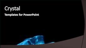  Presentation with ice blue - Cool new presentation theme with blue ice glowing from inside on black surface backdrop and a black colored foreground