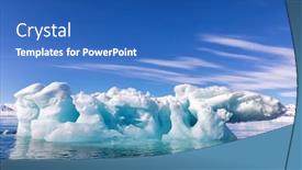  Presentation with ice blue - Slides featuring blue-ice-iceberg-formed background and a teal colored foreground