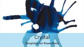  Presentation with ink splash - Theme consisting of blue ink splash background and a light blue colored foreground
