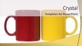  Presentation with red white blue - Presentation theme having blue isolated on white background background and a light gray colored foreground