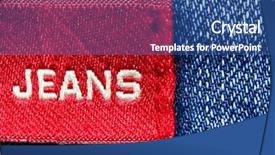  Presentation with blue and red - PPT theme with blue jeans and red label background and a ocean colored foreground