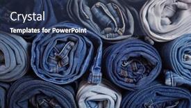  Presentation with jeans denim - Presentation featuring blue-jeans-denim-heap-background background and a ocean colored foreground