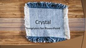  Presentation with jeans denim - Amazing slide deck having blue jeans frayed flap patch backdrop and a light blue colored foreground