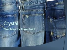 Blue Jeans On A Hanger PPT template 69 | CrystalGraphics