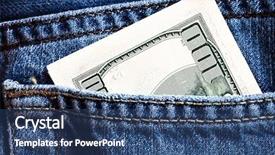  Presentation with of blue jeans denim - Cool new slides with blue jeans pocket with hundred backdrop and a  colored foreground