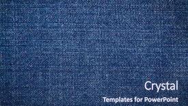  Presentation with jeans - Presentation theme with blue jeans textile background and a ocean colored foreground