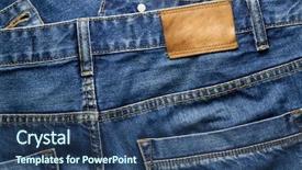  Presentation with trousers - Cool new PPT theme with blue jeans trousers backdrop and a ocean colored foreground