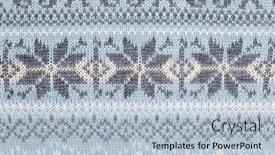  Presentation with fabric - Audience pleasing presentation design consisting of blue-knitted-fabric-with-grey backdrop and a light blue colored foreground